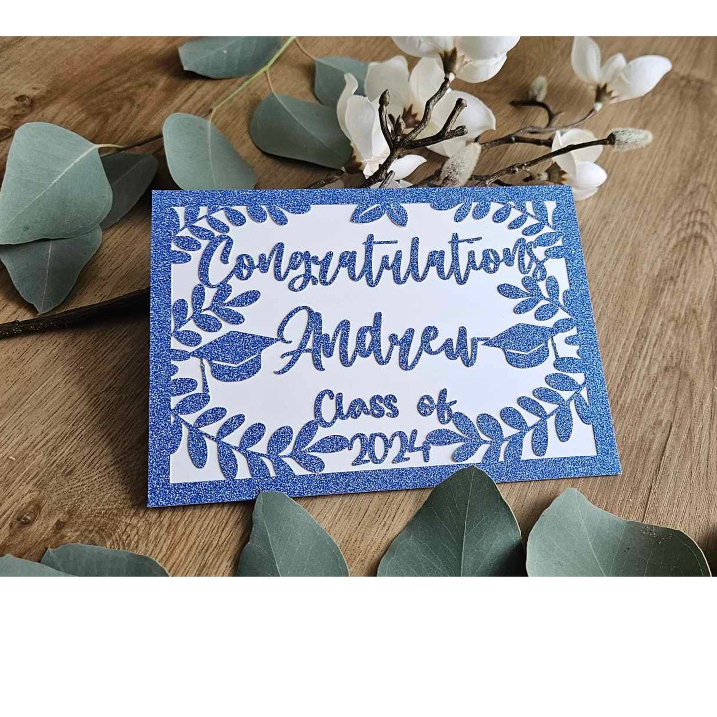 Personalised Graduation Congratulations Card – Custom Name & Year