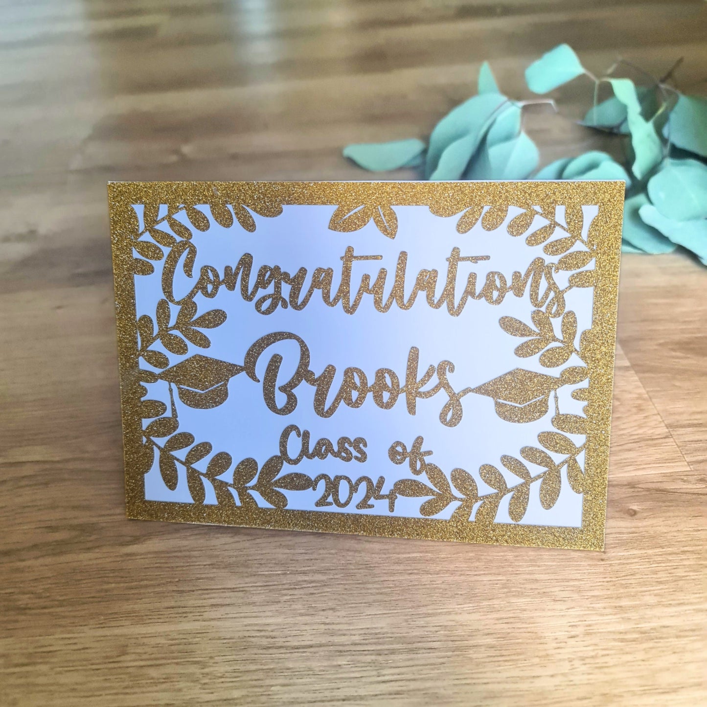 Personalised Graduation Congratulations Card – Custom Name & Year