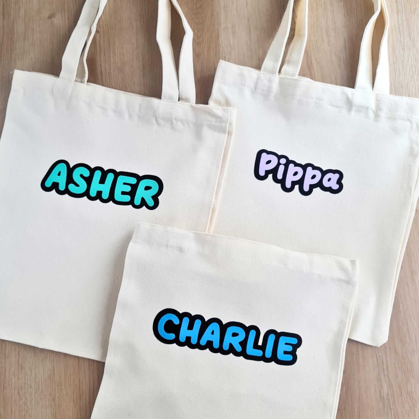 Personalised Kids Canvas Tote Bag -