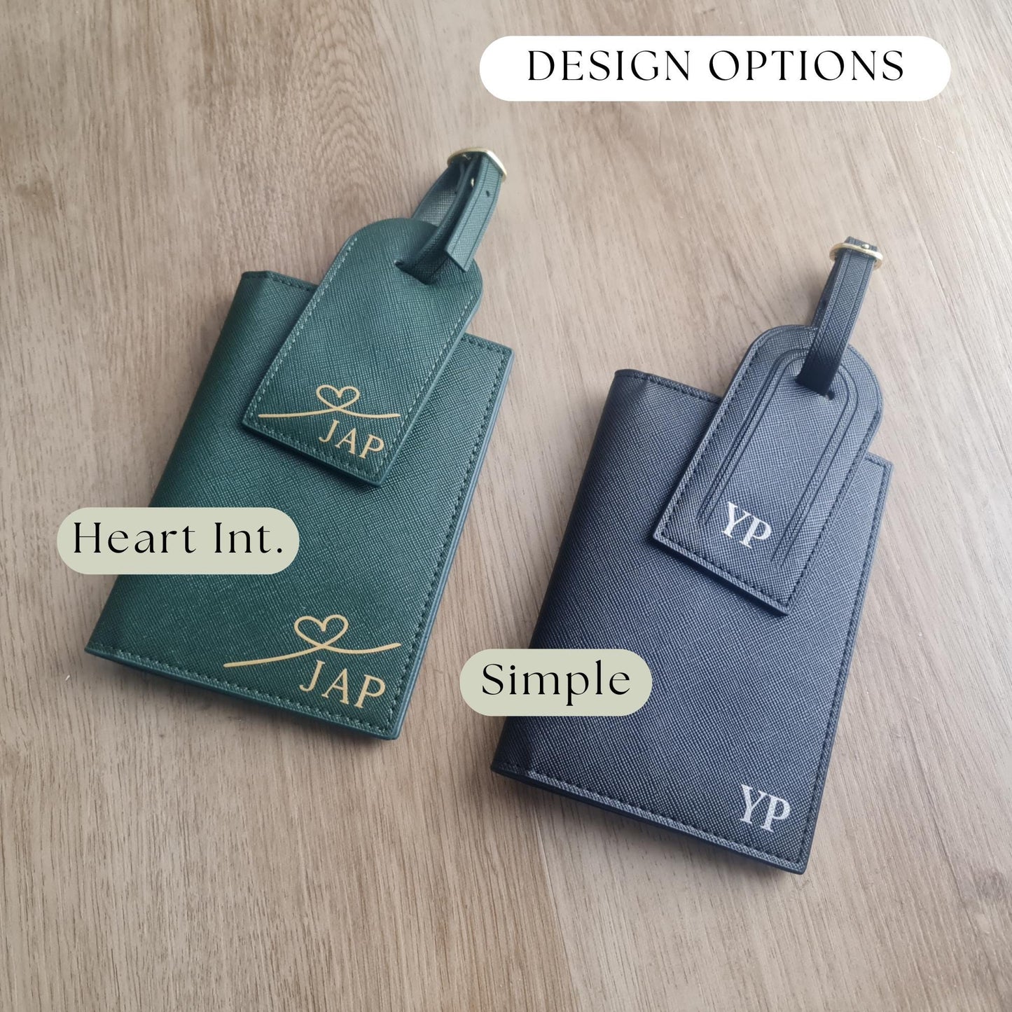 Luxury Personalised Travel Gift Set with Passport Cover & Luggage Tag